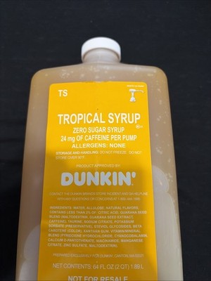 Dunkin  Energy Tropical  Flavored Syrup 64Oz With Pump