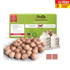 Eco-Friendly Cedar Moth Repellent Balls - 50 Count for Wardrobes and Drawers