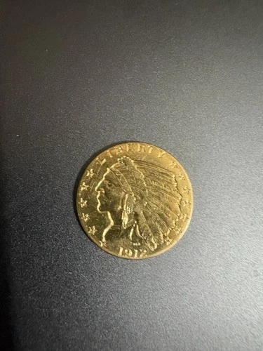 1912 Indian Head $2.5 Quarter Eagle Gold Coin