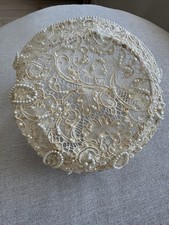 Vintage 1950s Mademoiselle Bridals Lace Pearl Sequin Bridal Headpiece