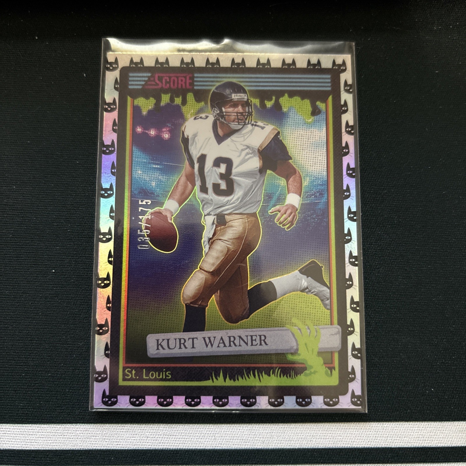 2026 Panini Score-A-Treat - Kurt Warner #98 Holo Black Cats /175