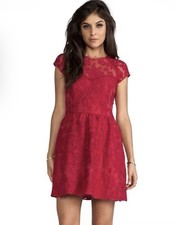 DOLCE VITA Windsor Organza Lace Sweetheart Fit Flare Cocktail Dress Small