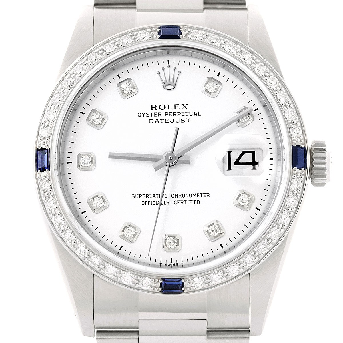 Rolex Datejust White Diamond Bezel 18K