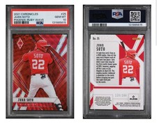 JUAN SOTO /199 SP 2021 Panini Chronicles Phoenix 21 RUBY WAVE PRIZM PSA 10 Pop 1