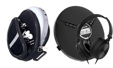 KLIM Discman Portable CD Player with Headphones - Compatible w/SD Card, Black