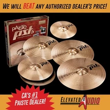 Paiste PST5 Medium Pack, 6 Cymbals Total, 20R, 18CRA, 16CRA, 14HH Pair, 10SPL