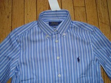 POLO RALPH LAUREN BOYS LONGSLEEVES BUTTON UP SLIM FIT SHIRT SIZE 12 BNWT 65.00