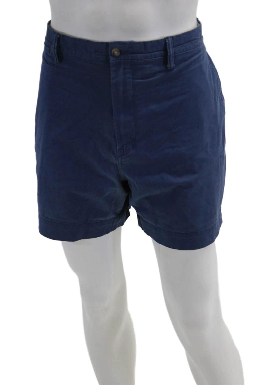 Polo Ralph Lauren Mens Stretch Classic Fit Chino Shorts Blue Cotton Size 40