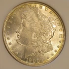 1900 Morgan Silver Dollar - UNC, great luster, light toning reverse, 5318