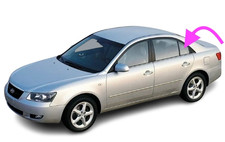 Fits: 1989-1994 Hyundai Sonata Driver Side Rear Left Vent Window Glass