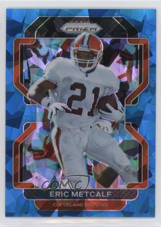 2021 Panini Prizm Blue Ice Prizm 98/99 Eric Metcalf #269 0o1