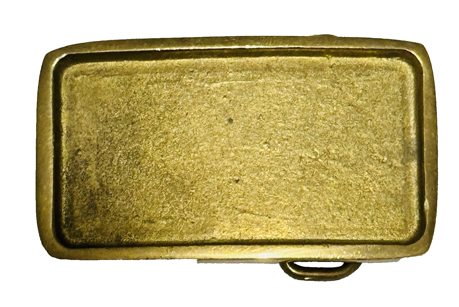 Belt Buckle Rectangle Solid Brass Mark 440 Taiwan… - image 1