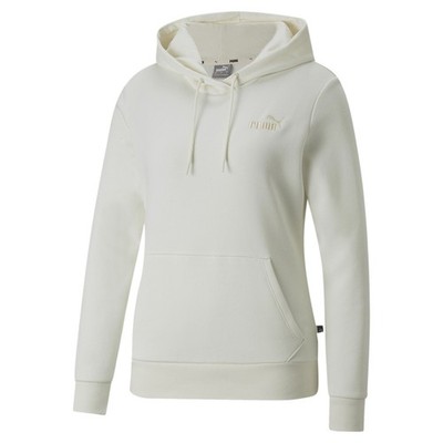 PUMA Essentials Embroidered Logo Pullover Hoodie Womens White Casual Outerwear 6