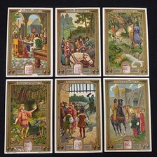 6 Bilder, komplette Serie: Roland Schildtr&auml;ger. Sanguinetti=909, 1908. Liebig Sa