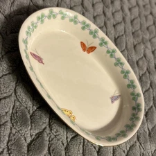 Vintage Butterfly Flowers Ring Dish For Jewelry