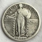 1917-P Standing Liberty Quarter Dollar 25c Silver Philadelphia Coin SLQ Type 1