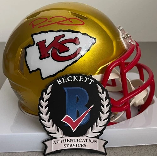 Patrick Mahomes Signed auto Kansas City Chiefs Mini Helmet EXACT PROOF BECKETT
