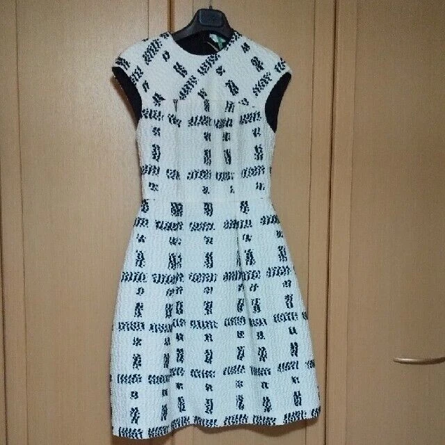 FENDI Tweed One Piece Dress Bianco Autunno Inverno Donna Taglia 36 Dal...