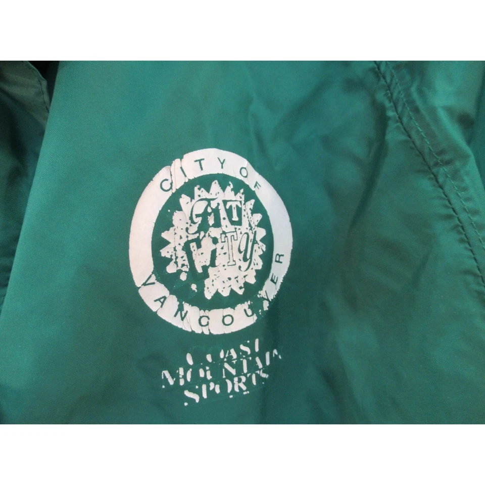 Eastern Mountain Sports EMS Half Zip Jacket Vtg 90s City Vancouver Green Mens S - Image 2 of 4