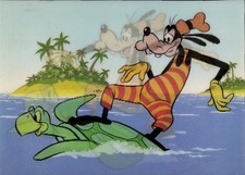 3-D Ak Disney, Goofy und Meerschildkröte - 1...