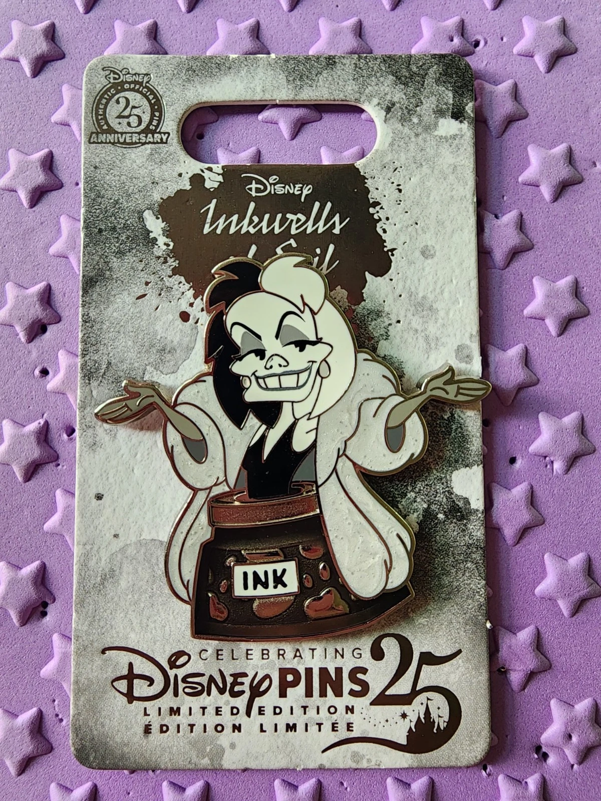 Disney Inkwells Of Evil Cruelle Limited Edition 4000 Pin