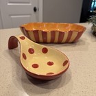 Gail Pittman Southern Living At Home Large Spoon Rest, Yellow/Red Polka Dots — photo 4