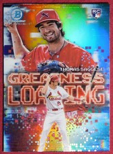 2025 Bowman Chrome Greatness Loading #GL-22 Thomas Saggese RC St. Louis