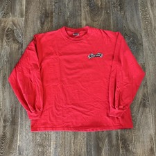 Vintage AMD T Shirt Mens XL Game Tech Promo Computer Red Long Sleeve Boxy 90s