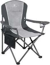 ALPHA CAMP Oversized Camping Folding Chair - Heavy Duty Steel Frame Support 3...