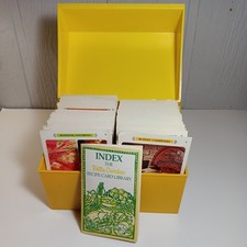 Betty Crocker Recipe Card Library with Index Booklet 1981 Yellow Box Vintage 