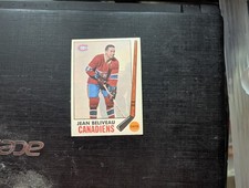 VINTAGE HOCKEY CARD OPC 1969 Jean Beliveau Montreal Canadiens #10
