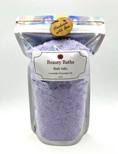 Value Size Lavender Bath Salts Epsom salt bath soak Holiday gift for her Body