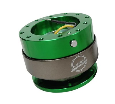 NRG Gen 2.0 Steering Wheel Quick Release  Green  w/Horn Wires SRK200GN