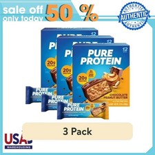 Pure Protein Bars, Chocolate Peanut Butter, 20g Protein, 1.76 oz, 36 Ct