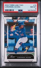 2024 PANINI THREE & TWO #15 LUISANGEL ACUNA 73/99 PSA 8