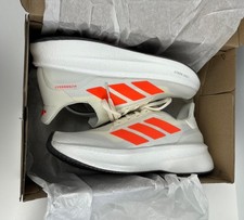 Men's Adidas UltraBoost 5X Running Shoes White / Orange Sz 9.5 JH9038