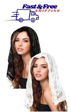 2 Pcs Catholic Mantilla Veil for Church The First Communion Lace Veils Long Wedd