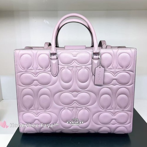 Cy672 NWT Coach Maggie Tote Bag In Blocked Signature Leather CY673/CY672 | eBay