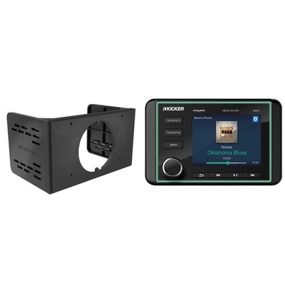 Kicker 46KMC5 Weather-Resistant Gauge-Style Media Center With Bluetooth & SPX...