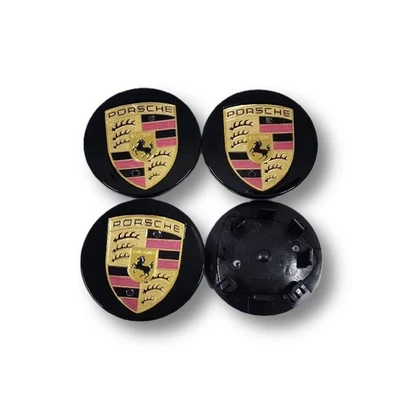 Für 4pcs 65mm MACAN Nabendeckel Radnabenkappen hubcaps gloss black - Bild 1 von 4