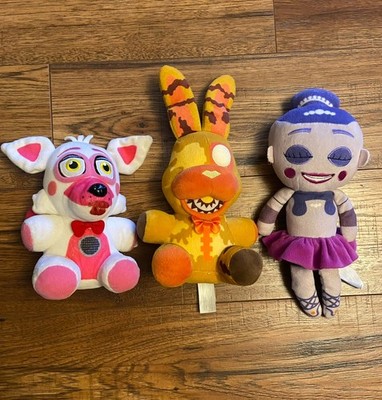 FIVE NIGHTS AT FREDDYS FNAF PLUSH LOT OF 3 Ballora Jack-o-Bonnie Funtime Foxy