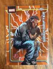 2026 Topps Chrome Marvel #88 Nightdrifter Orange Lightning Refractor /25