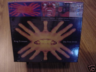 KING CRIMSON THE 1ST THREE U.K. RARE BOXSET 1993 CAROLINE/EMI PICTURE DISC CDS