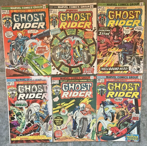 Lot of 11 Mostly Bronze Age Ghost Rider Comics - #s 4,7,9,10,12-16,65,Vol. 2#15