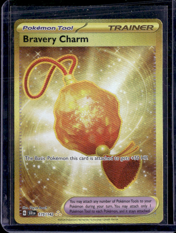 175/142 : Bravery Charm : Hyper Rare : Stellar Crown : Pokemon TCG