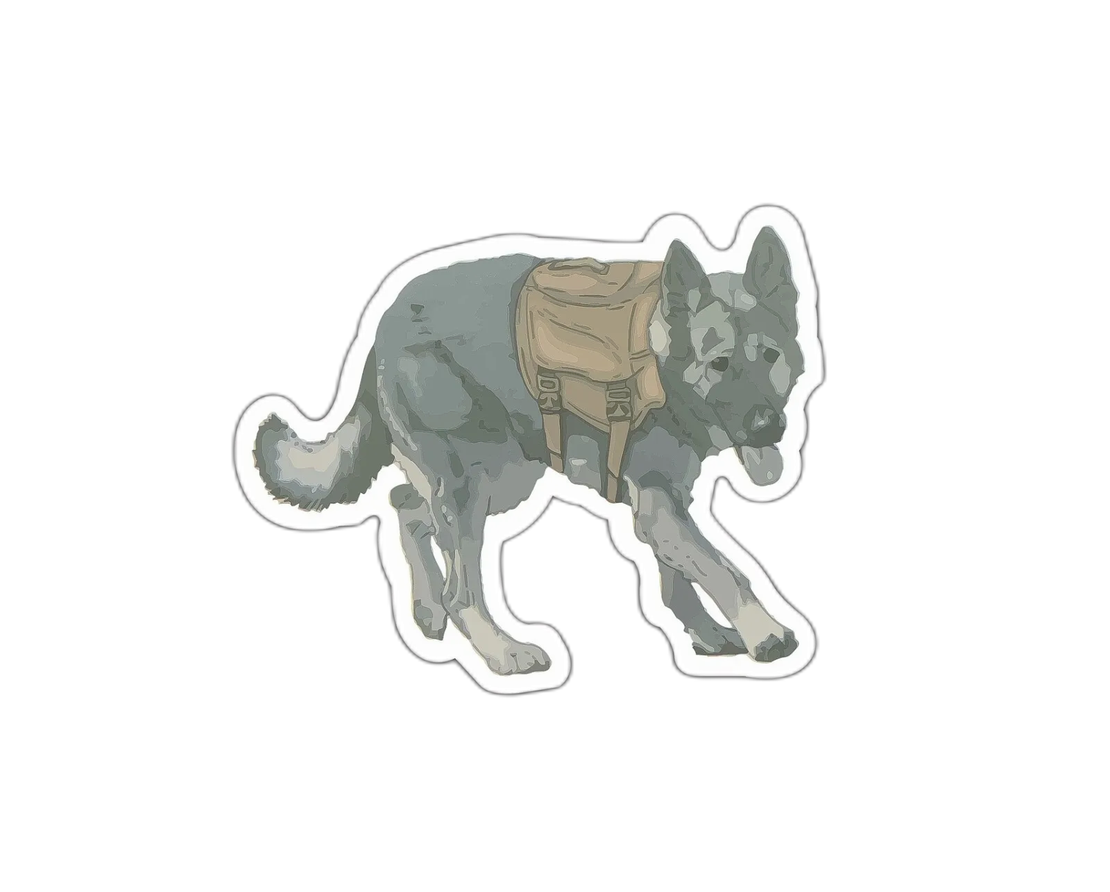 Military Dog Sticker Decal for Gear & Laptops