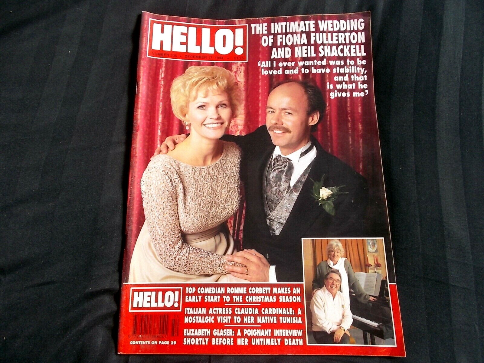 Hello! Magazine Issue 335 December 17th 1994 Fiona Fullerton Ronnie Corbett