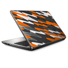 Universal Laptop Skins Wrap for 14" - Puzzle Orange Grey trippy