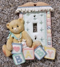 VINTAGE 1996 Cherished Teddies Light Switch Plate Cover Baby Nursery Teddy Bear