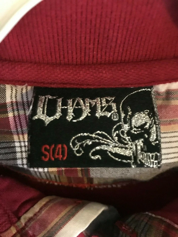 Boy’s Chams Size S 4 - Red Short Sleeve Polo Shirt Top - SL - Image 2 of 3